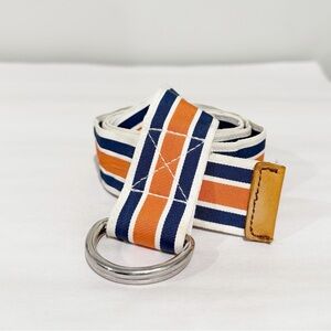 VINEYARD VINES Men's Grosgrain Ribbon D-Ring Belt Coastal Preppy Size Medium